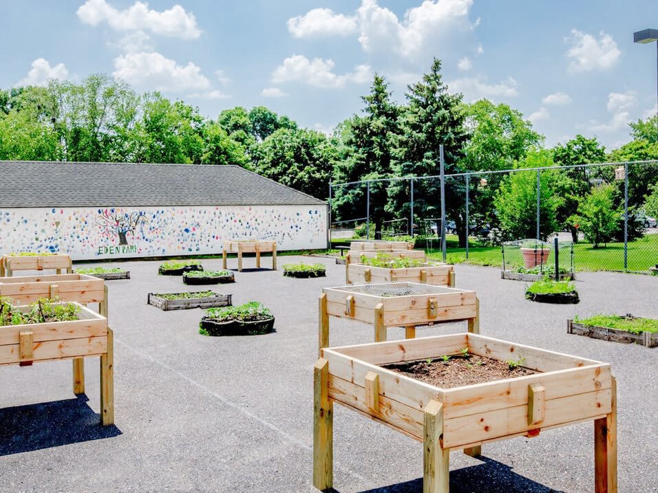 apartments with community garden