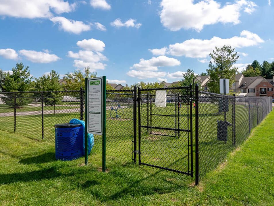 dog park at pet friendly apartments