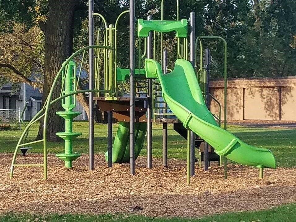 community playground for Uppertown apartment residents