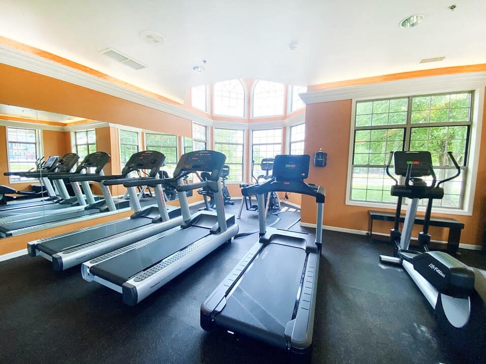 Apartment Fitness Center with Cardio Machines