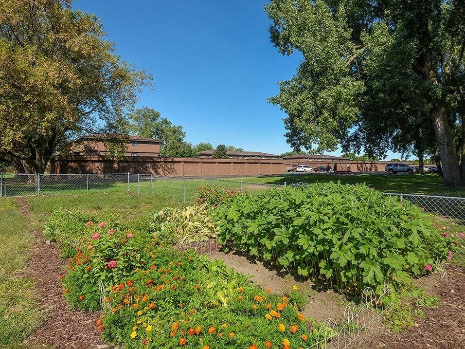 Community garden in Uppertown apartments