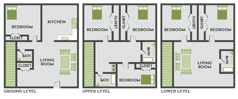6 bedroom townhome floor plan