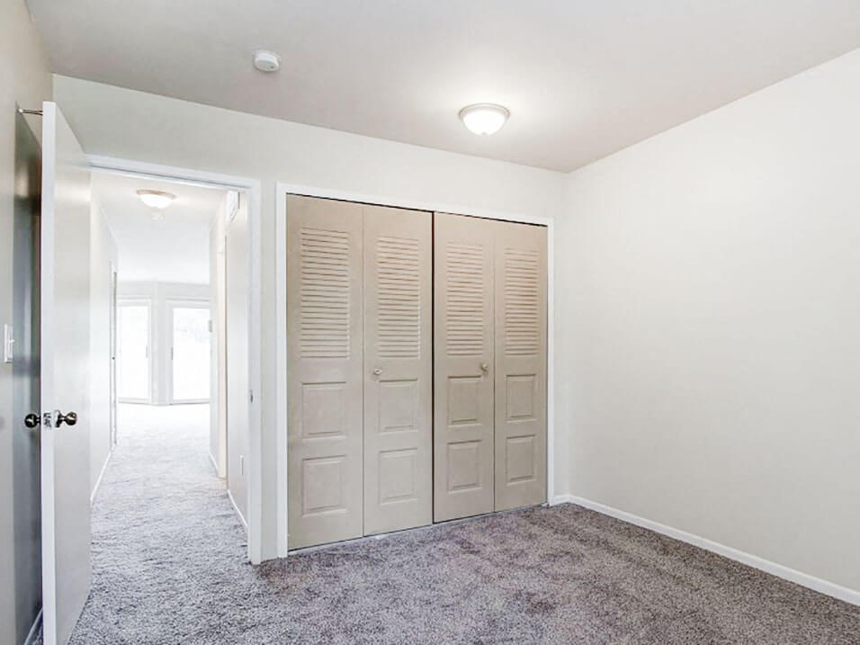 apartment bedroom with big closet