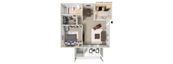 one bedroom apartment floor plan
