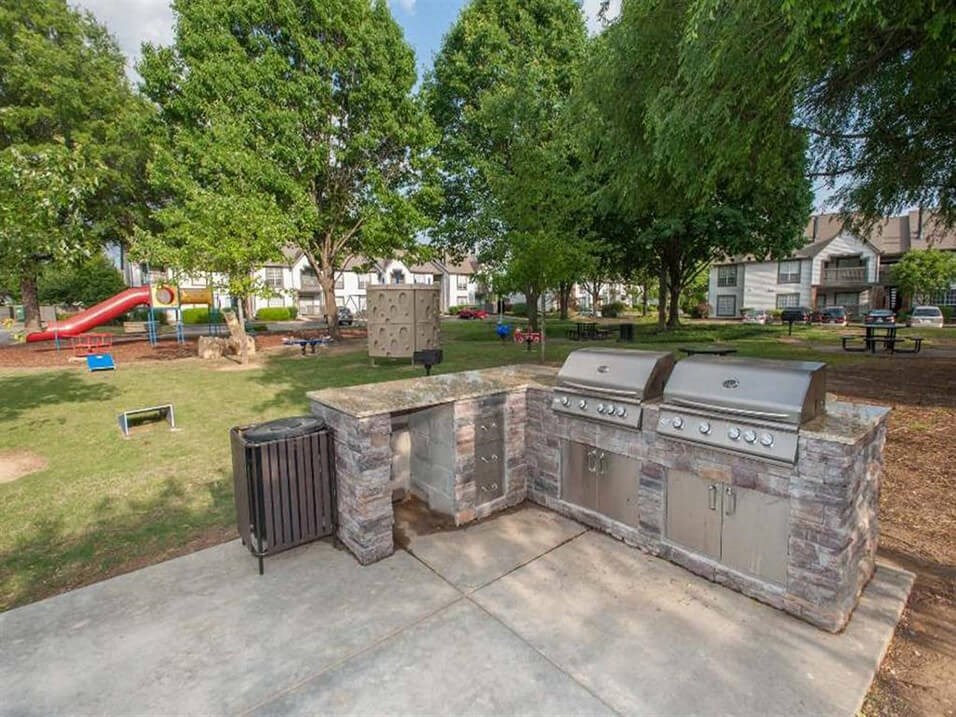 grilling station at Jackson TN apartments