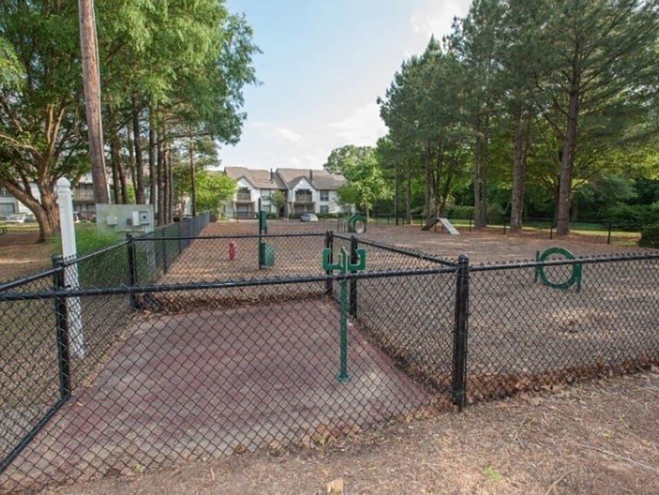 Fenced in dog park at Post House Jackson Apts