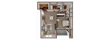 one bedroom apartment floor plan
