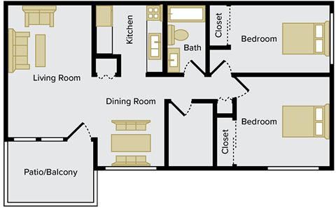 2 Bedroom apartment with Storage