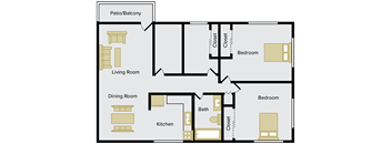 two bedroom apartment in Fairborn, Ohio