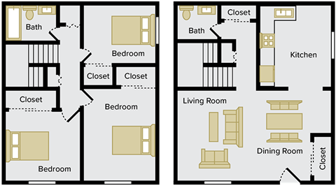 3 Bedroom Townhome w/ Washer/Dryer Connections