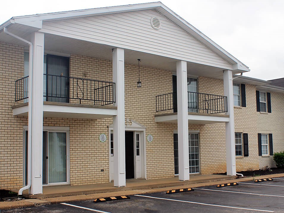 apartment building with balconies