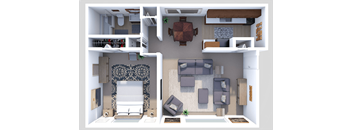 Abbey Run-  1 bedroom, 1 bath