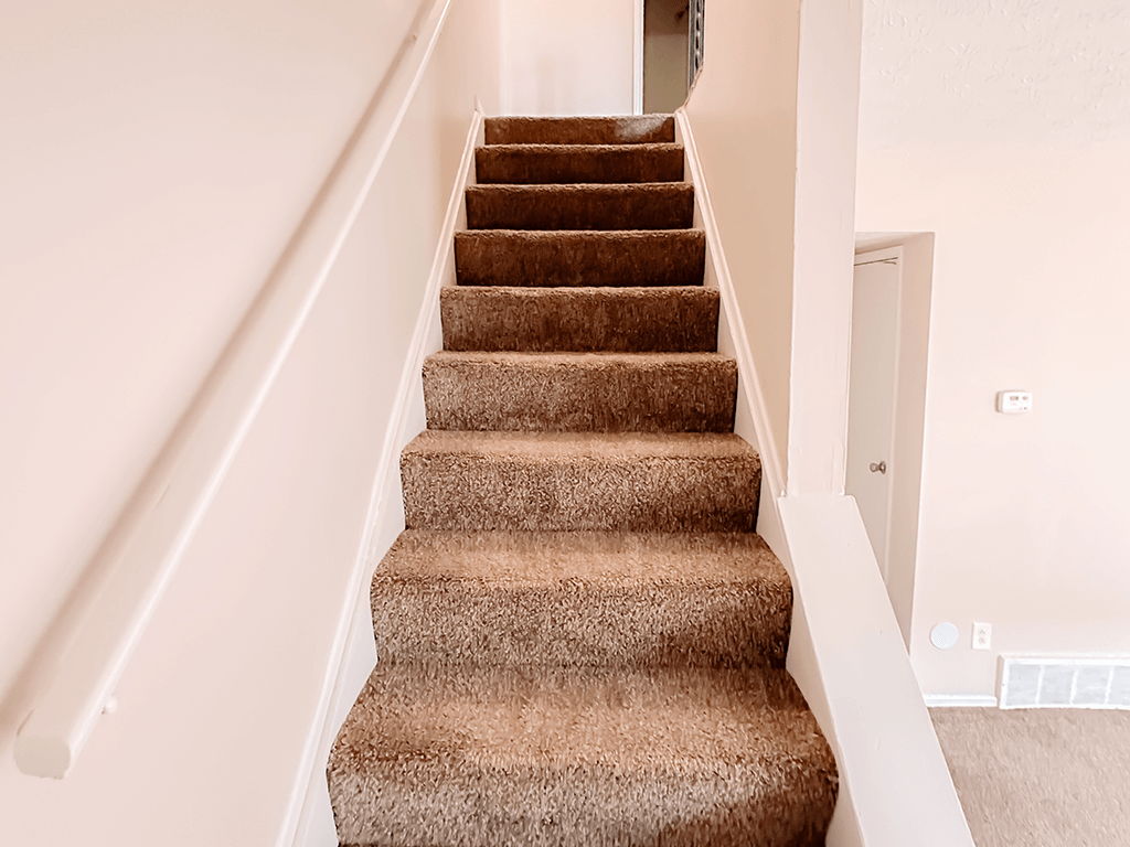 stairs in a 3 bedroom townhome
