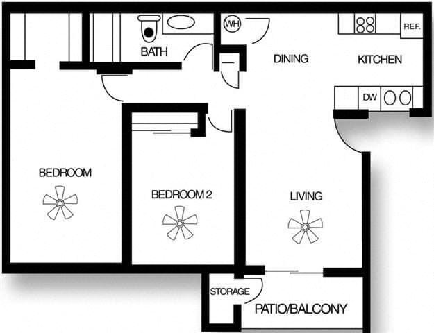 2 bedroom apartment floor plan