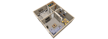 1 bed 1 bath floor plan at fairfield apartments