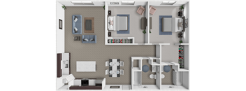 2 bedroom, 1 bathroom apartment at The Chateau in Minot, ND