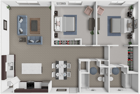 2 bedroom, 1 bathroom apartment at The Chateau in Minot, ND