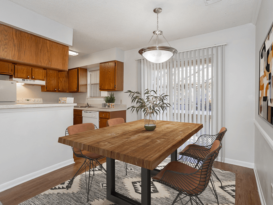 dining area in apartment home
