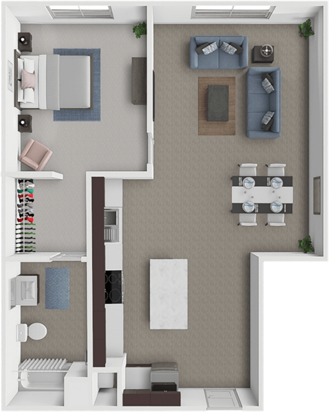 1 bedroom, 1 bathroom apartment at The Chateau in Minot, ND