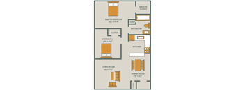 ARBOR ARMS | 2 BEDROOM 1 BATH
