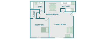 1 bed apt for rent floor plan