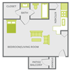 one bedroom apartment floor plan