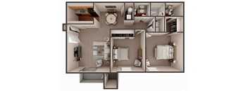 floor plan of two bedroom apartment