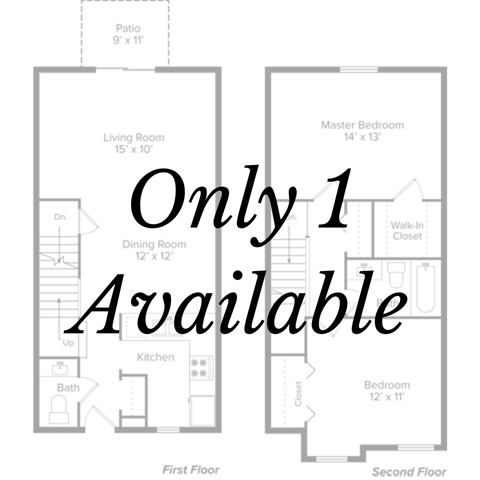 only 1 available floor plans for a living room dining room and kitchen