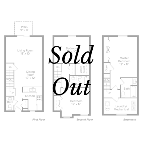 four different sold out house plans with the word sold out on them