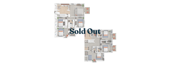 A floor plan of a house with the words "Sold Out" across the center.