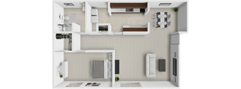 1 bed 1 bath floor plan at village on beavercreek