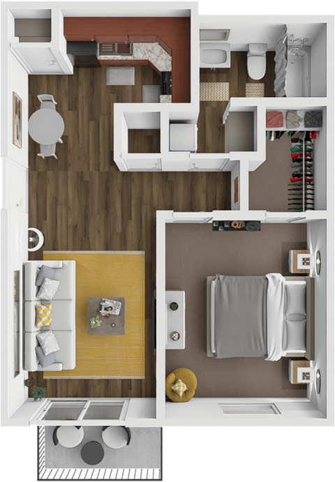 a floor plan of a house with a bedroom and a bathroom