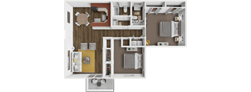 a floor plan of a house with a bedroom and a living room