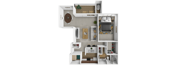 Burwick Farms apartment homes one bedroom floor plan