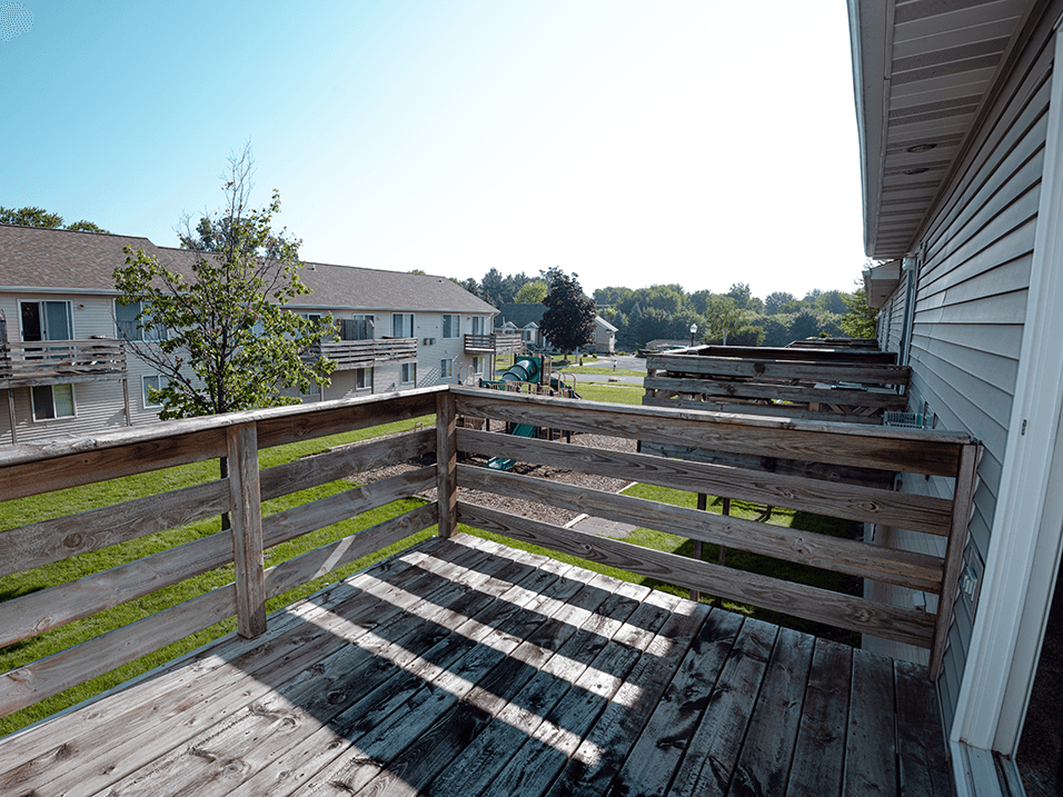 a view of the back of the house from the deck