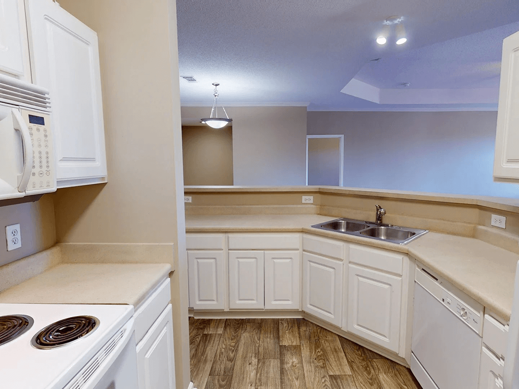 kitchen with big countertop