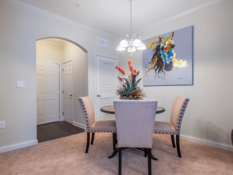 dining room with a table