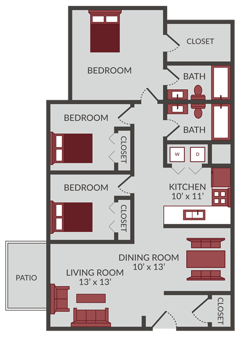 Bavarian woods floor plan 3 bedroom 2 bath