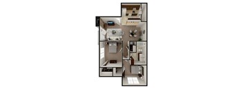 2 bedroom apartment floor plan