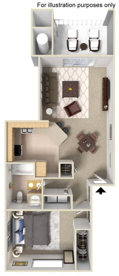 one bedroom apartment floor plan