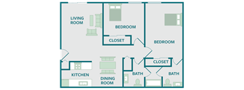 two bedroom apartment floor plan