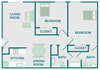 two bedroom apartment floor plan