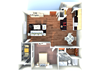 one bedroom apartment floor plan