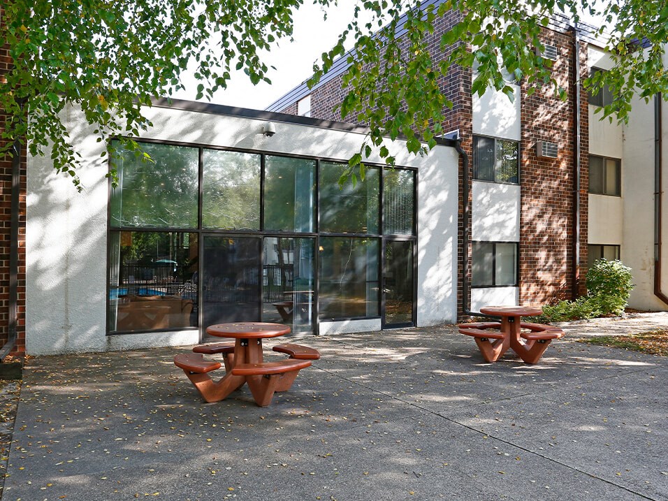 Picnic area at Olympik Village Apartments