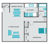 1 bedroom apartment floor plan