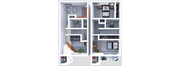 2 bedroom, 1.5 baths