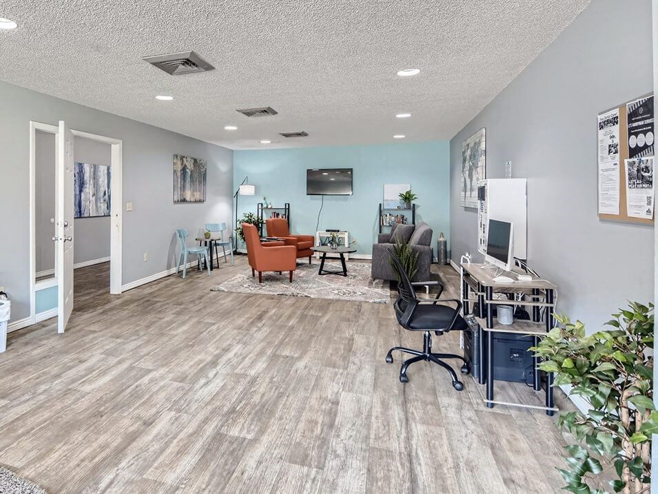 spacious clubhouse area