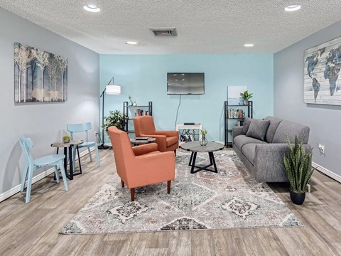 Lounge space in the clubhouse