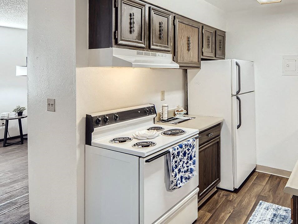 kitchen with overhead storage space