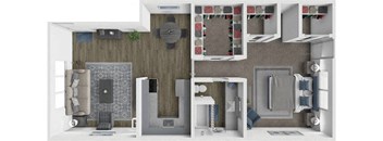 a floor plan of a building with different floors
